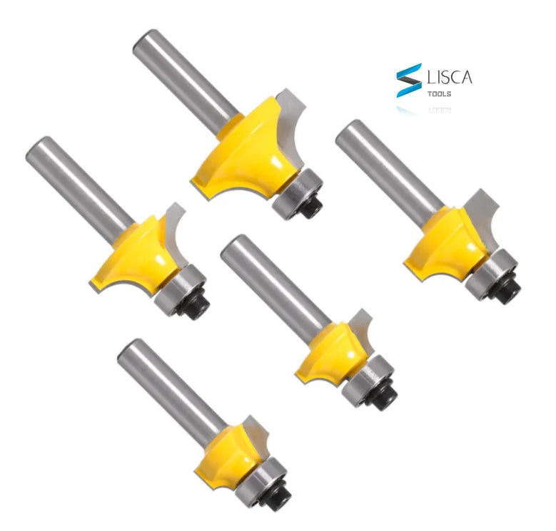 L-N276 5PC 8mm Round Over Edging Router Bit Set - Radius Corner Round Bits