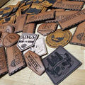 Custom Leather Patch With or Without Iron on Backing Custom Patch for Hats Laser Engraved