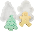 HY Christmas Tree Gingerbread Man Silicone Mold DIY Crystal Resin Ornaments Candle Soap Plaster Making Molds