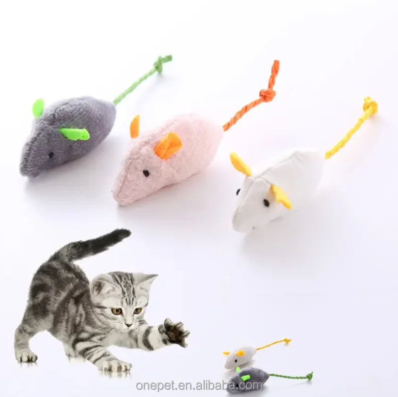 Mini Eco-Friendly Cat Toys Durable Mouse Sisal Rope Cat Mouse Toys Classic Modern Styles for Cats Kittens