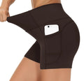 Women's High Waist Yoga Shorts with Tummy Control Deep Pockets for Fitness Athletic Workout Running and Sports