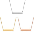 Personalized Engraving Custom Bar Word  Letters Inspired Gold Jewelry 18k Real Blank Custom Name Fashion Jewelry Necklaces