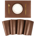 Recycled Nordic Kitchen Dining Pu Leather Table Mat Square Placement Mats Dining Table Leather Table Mats