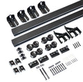 RHETECH Heavy Duty Bypass Barn Door Hardware Kit Exterior Sliding Barn Door Accessories Durable Steel Zinc Alloy for Kitchen