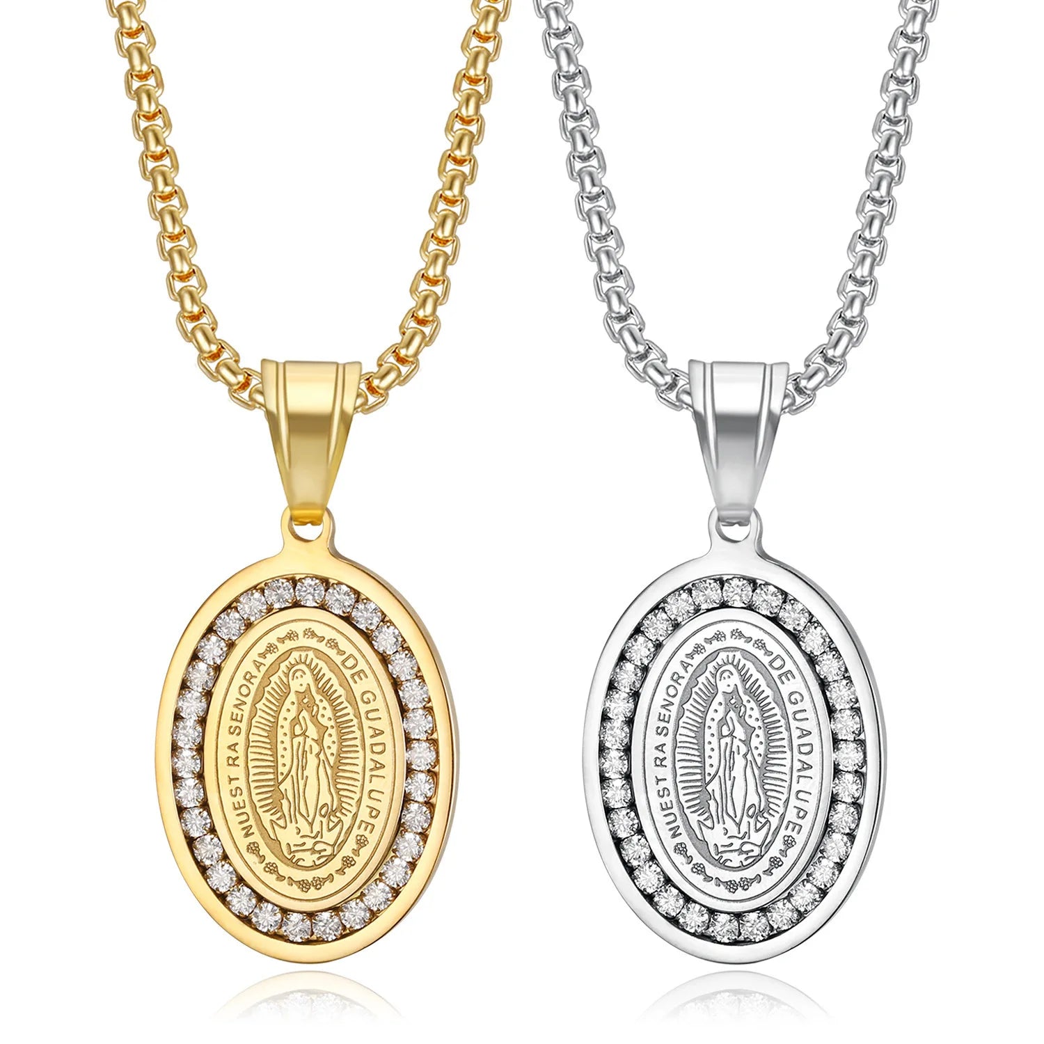 Hip Hop Style Retro Pendant Titanium Steel 18k Gold Plated AAA Stone Necklace