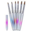 Private Label  Custom logo Metallic Brush Nail Art Carving Drawing Painting Pen Gel Brush for Nails
