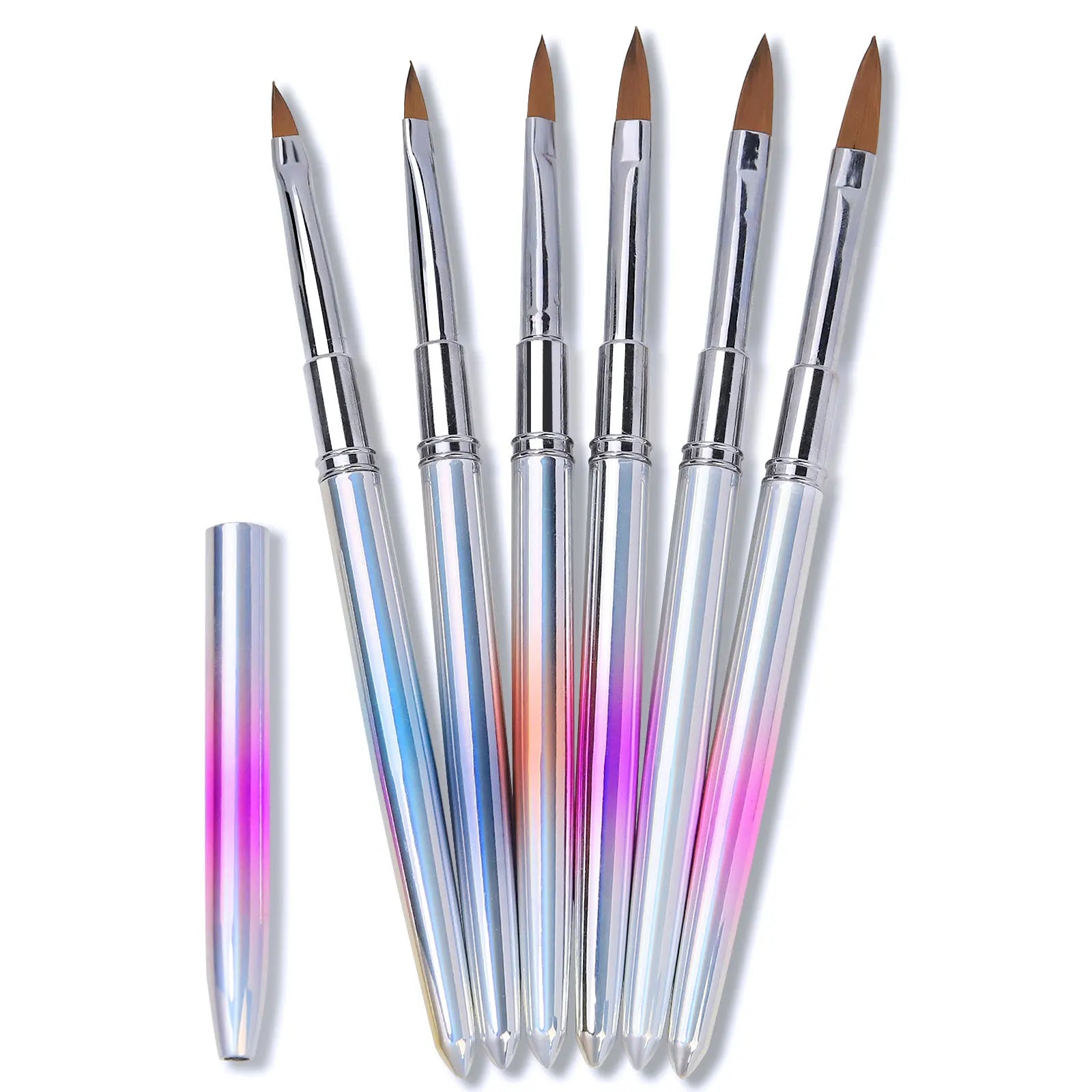 Private Label  Custom logo Metallic Brush Nail Art Carving Drawing Painting Pen Gel Brush for Nails