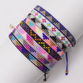 Miyuki Handmade Boho Style Geometric Pattern Bracelets for Women Stylish Friendship Bracelet Gift for Couples and Friends