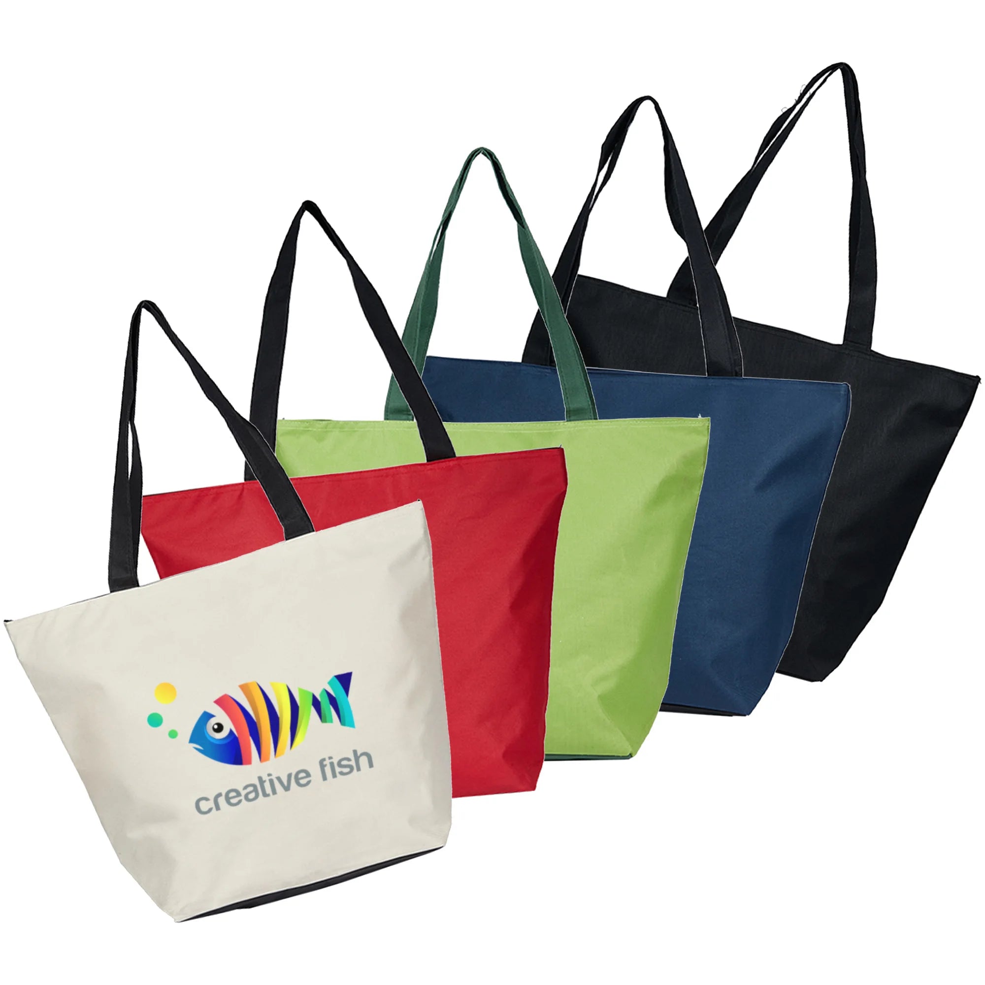 In Stock 5 ColorsAfrica Shopping Tote with Gusset and Small Pouch Inside Custom Logo 600D Polyester NLB009