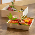 Wholesale Biodegradable Wooden Food Packaging Box Custom Designed Snacks Cupcakes Egg Tart Waffle Brownie Made Paper Shipping
