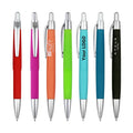 BKS Soft Rubber Coated Finishing Multi Colors Logo Printed Custom Plastic Pen Ball Pen with Black Ink for Business Promotion