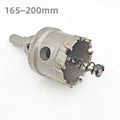 Tungsten Carbide Tooth Annular TCT Cutters 165mm to 200mm Core Drill Bits Stainless Steel Metal Hole Saw Milling Tools