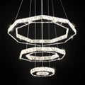 Modern LED Chandelier for Home Iron Ball Crystal Long Shape Decorative Pendant Lights Lighting Function for Living Room Hotel