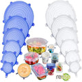 ONEQUAN Factory Price BPA Free Food Grade 6 Packs Durable Fresh Keeping Flexible Reusable Super Silicone Stretch Lids Set