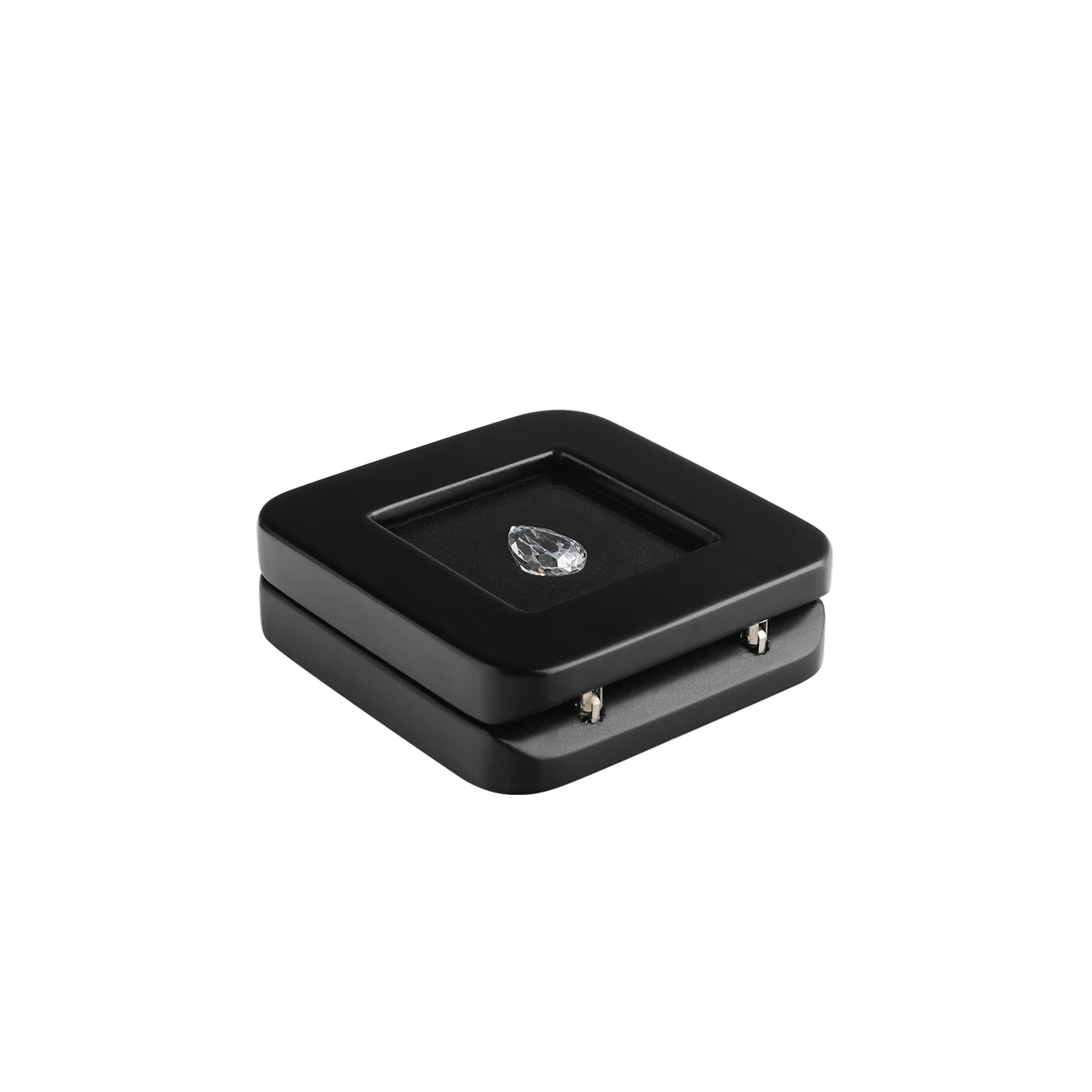 High Quality Black or White Diamond Organization Display Boxes Showcasing Precious Gemstone Case