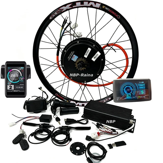 QS205 V3 3.5T 150mm 72V5000W 110km/h 26/27.5/29'' Electric Bike Ebike Bicycle Hub Motor Kits Sabvoton V2 100A Controller UKC1+ MegaBDM