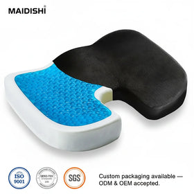 WJ-1113 Orthopedic Gel Pad Cooling with Memory Foam for Office Seat or Elderly Chair Seat Cushion U-Shape Removable & Washable