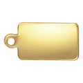 No Tarnish Rectangular Tags with Logo Custom Available 14K Gold Filled Material Charms for Women Bracelet Necklace Making