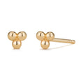 Milskye Latest Female 925 Sterling Silver Jewelry 18k Gold-plated Mini Beaded Stud Earrings