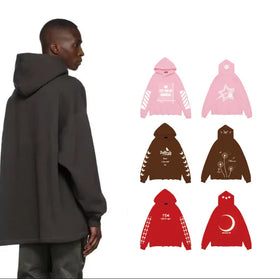 French Cotton Men's Hoodies & Sweatshirts Plain Blank Custom logo Embroidered Oem Quality Puff Fashion Sweats