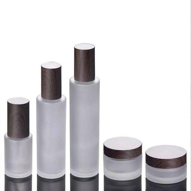 30g 50g 30ml 100ml 120ml Pump Spray Cream Jar Toner Bottle Frosted Glass Containers Cosmetics Bottles Luxury