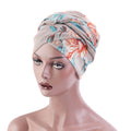 Women Top Knot DIY Bandana Turban Head Wrap Voile Hair Turban Plain Solid Long Head Scarf WJ-23/24