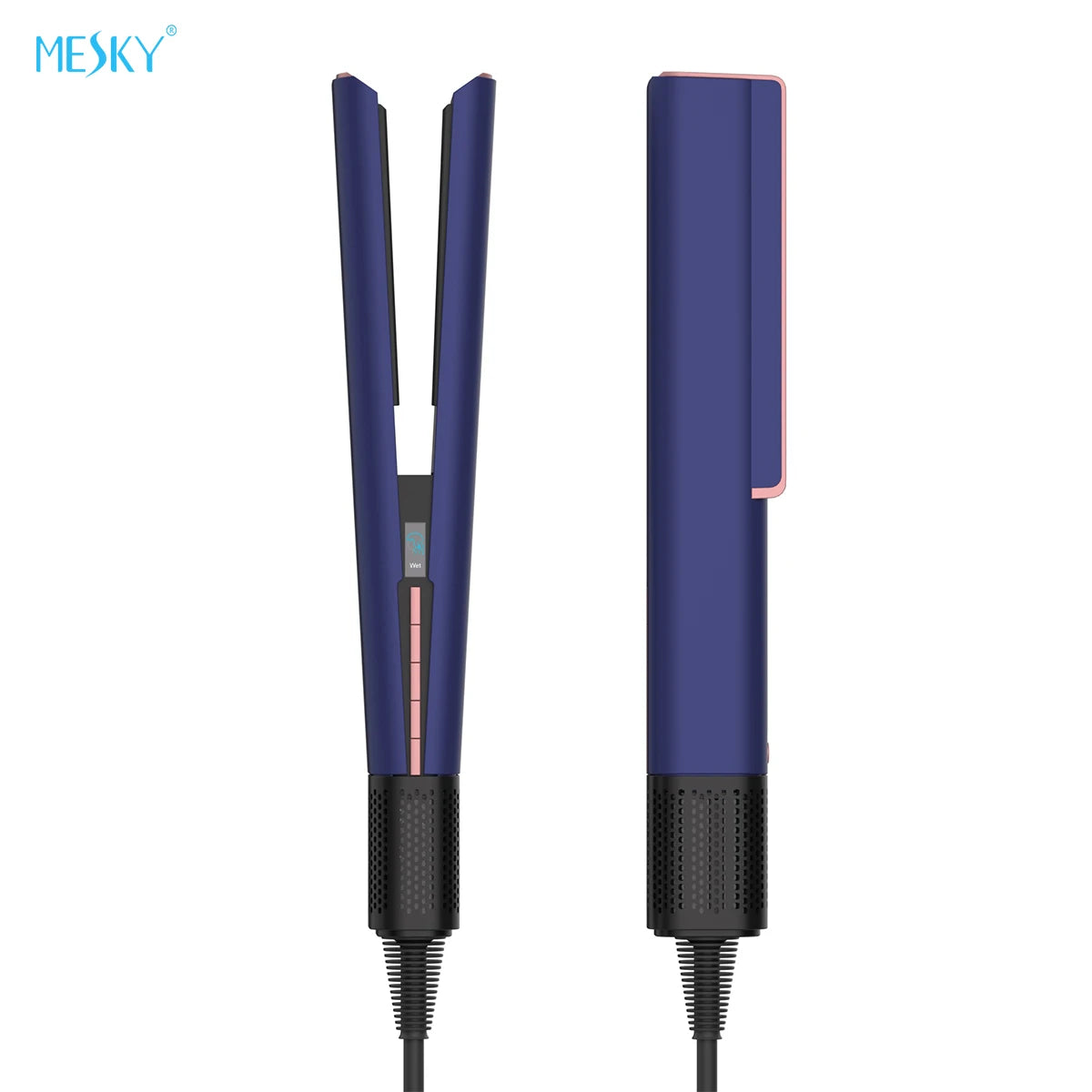 Mesky Supplier Negative Ion Hair Straightener  Custom EU Plug Flat Iron Hair Blow Dryer