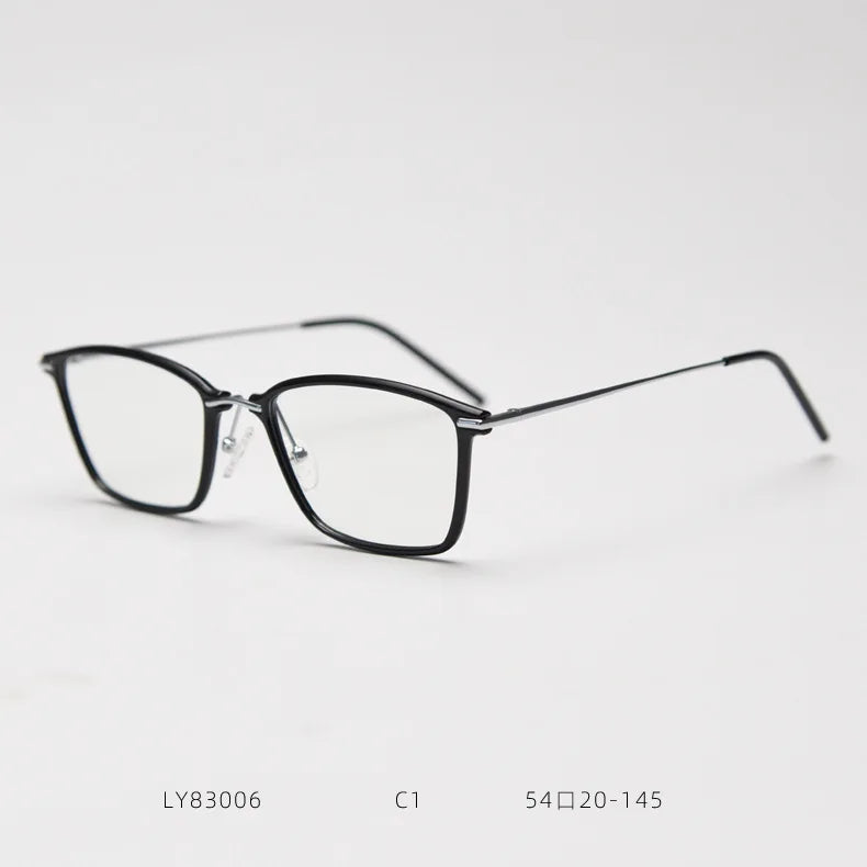 New Men Business Metal Eyeglasses Frame Square Flat Light Mirror Women Spectacle Glasses Frame Anti Blue Light Fashion Eyewear