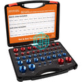 44-Piece Bolt Nut Checker Kit 23Inch 21Metric Sizes Thread Checker Gauge for Quick Auto Repair & Car Maintenance