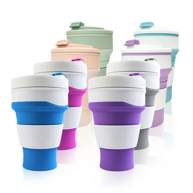 Wholesale Outdoor Sports Mountaineering Portable Mug Silicone Folding Cup