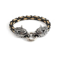 Viking Jewelry Stainless Steel King Chain Men Viking Wolf Bracelet