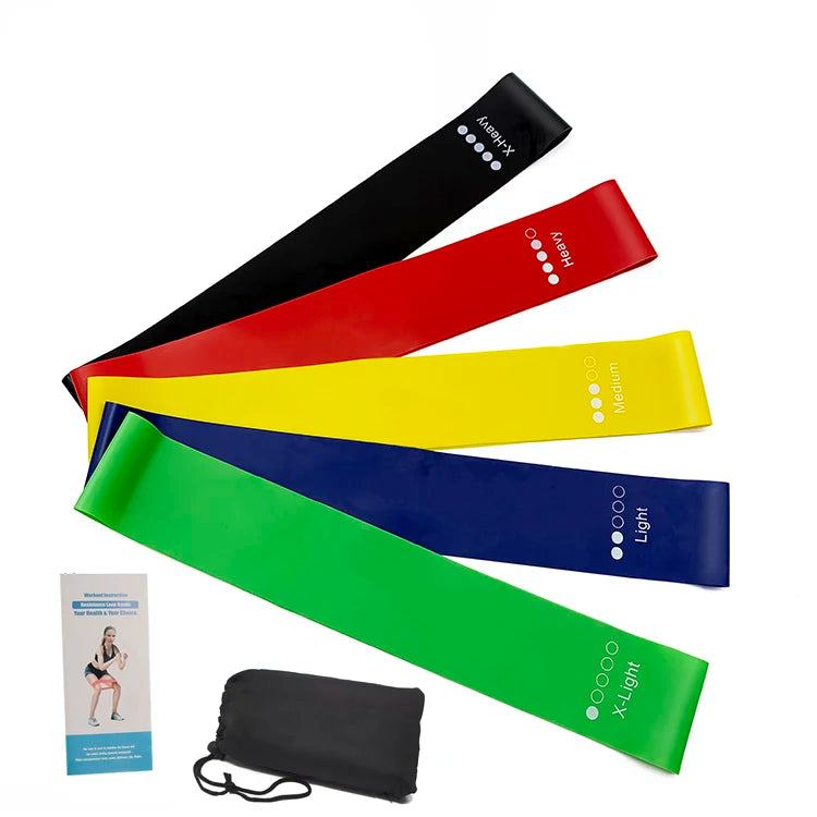 TPE 5 Pcs Exercise Custom Logo Yoga Booty Hip Fitness Bands Resistance Loop