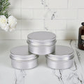 Aluminium Metal Container 15g 20g 30g 40g 50g 60g 80g 100g 150g 200g Silver Aluminum Cosmetic Candle Tins Jars