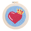 2026 Cross Stitch DIY Embroidery Set Handmade Cotton Customized Heart Crown Pattern Needle Punch Kit Home Decoration