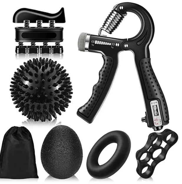 Adjustable Exercise Hand Grip Strengthener Finger Strength Trainer Hand Grip Set