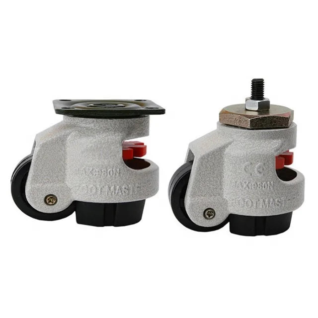 GD-40F/40S Heavy Duty Industrial Swivel Wheel Castor Retractable Leveling Fixed Metal Wheel Adjustable for Hospital Warehouse