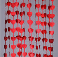 Rose Gold Heart Foil Curtain Metallic Fringe Tinsel Birthday Backdrop Party Decoration Wedding