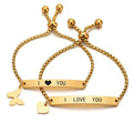 Fashional Handmade Simple Style Stainless Steel Rope Bracelet Gold Adjustable Bangle Girl Bracelets Plated Baby Name Bracelets