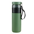 Hyri Classic Stainless Steel Travel Mug 500ML Novelty Multifunction Heat Preservation Tea-water Separation Lids Rope