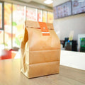 Custom Eco Friendly Food Grade Take Out Kraft Paper Bag Label Roll Packaging Safety Seal Sticker for Fast Food Delivery Bag