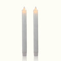 Home Decorative White Moving Flame Real Wax Melted Edge Electric Flameless Wedding LED Taper Candles