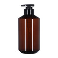Empty 300ml 500ml Eco Friendly Recycled PET Transparent Amber Green Body Lotion Shampoo Conditioner Bottles Screen Printing