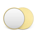 Factory Free Design Custom Mini Vanity Mirror Foldable Metal Round Hand Folding Gift Beauty Compact Small Flower Makeup Mirror