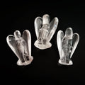 Huiying Home Handmade Decoration Life 1.5 Inch Size Gemstone clear Quartz Stone Angel Statue for Sale Crafts