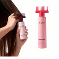 Custom 50ml 60ml 120ml 200ml PET Plastic Hair Oil Comb Bottle Hair Dye Bottle With Comb Loss Growth Scalp Care Treatment Bottle