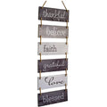 Wooden Hanging Wall Sign Welcome Vertical Wall Art Decoration Rustic Sign for House Live Laugh Love Plaques