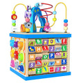 Toddler Wooden Montessori Educational Toy Animal Vehicle Cognition Toys Multifunctional Cube Bead Maze Game Shape Matching Toy