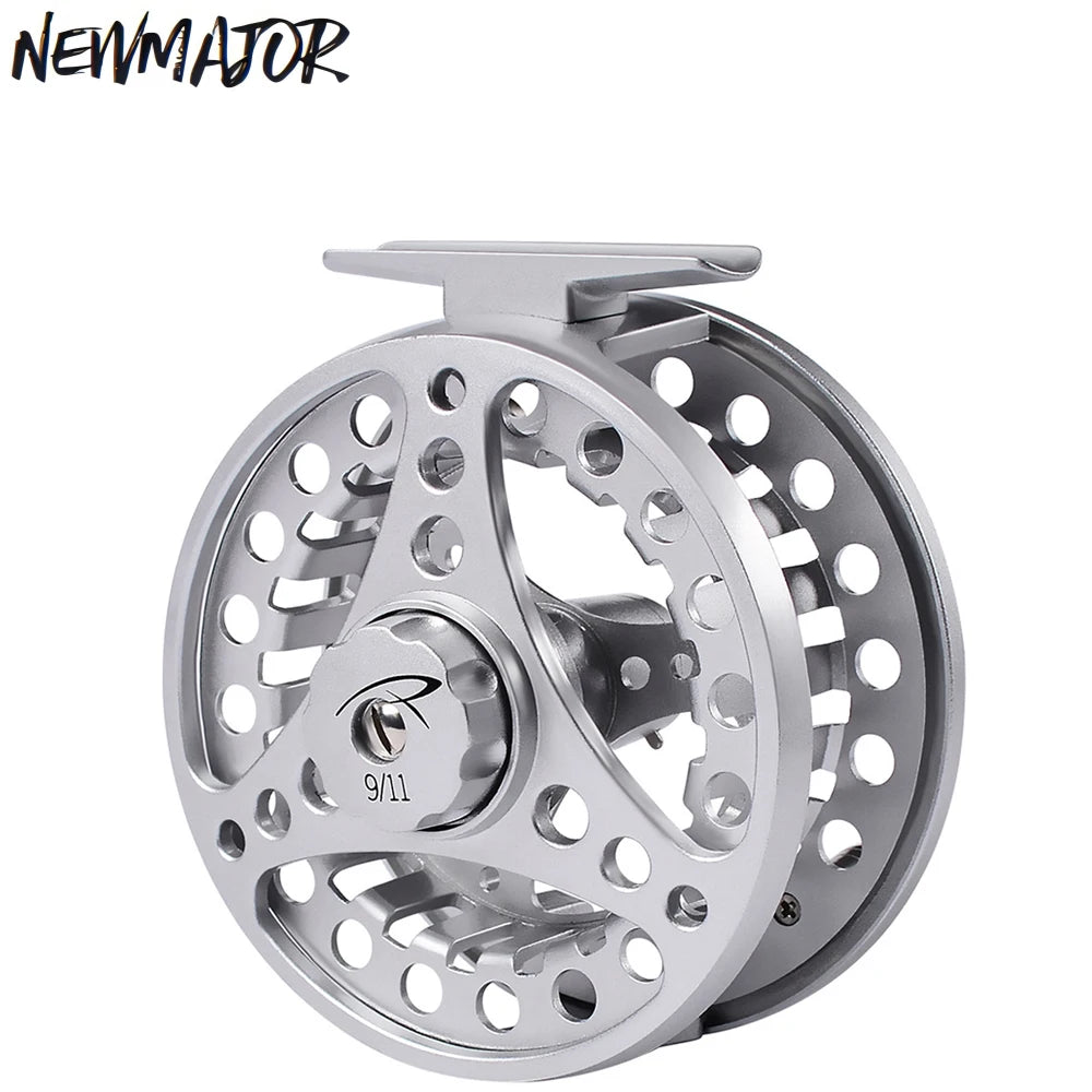 Newmajor Large Arbor Die Casting Aluminum Fly Fishing Reel 3/4 5/6 7/8 WT CNC Machine Cut For River Use