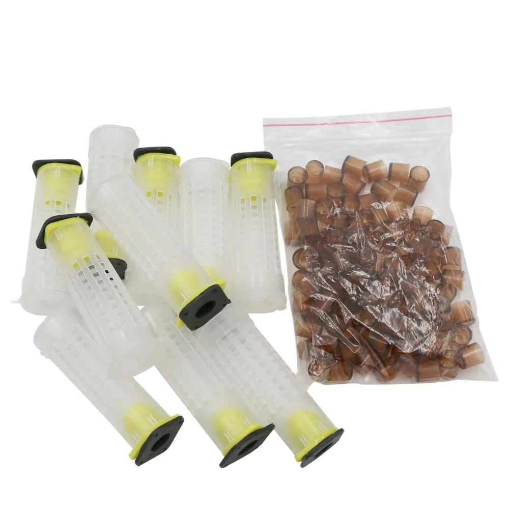 Beekeeping Complete Queen Rearing Cupkit System Bee Queen Cage Catcher Box And100 Cell Cups