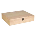 Rectangle Natural Polished Wooden Tea and Coffee Box Natural Solid Pine Wood Tools and Knife Box
